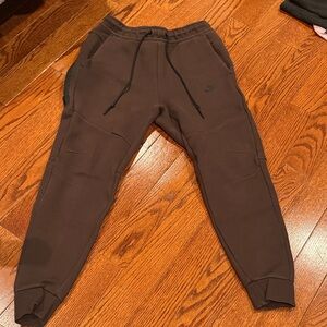 Nike Chocolate Brown Sweatpants with Black Drawstring
